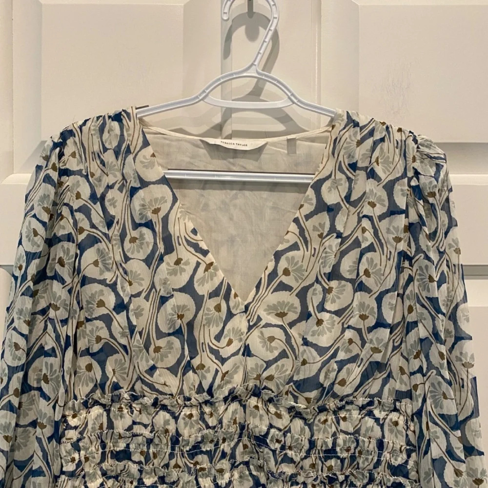 Rebecca Taylor Deco Fleur Silk Floral Blouse/Mu;ticolor, 16717 - Picture 4 of 16